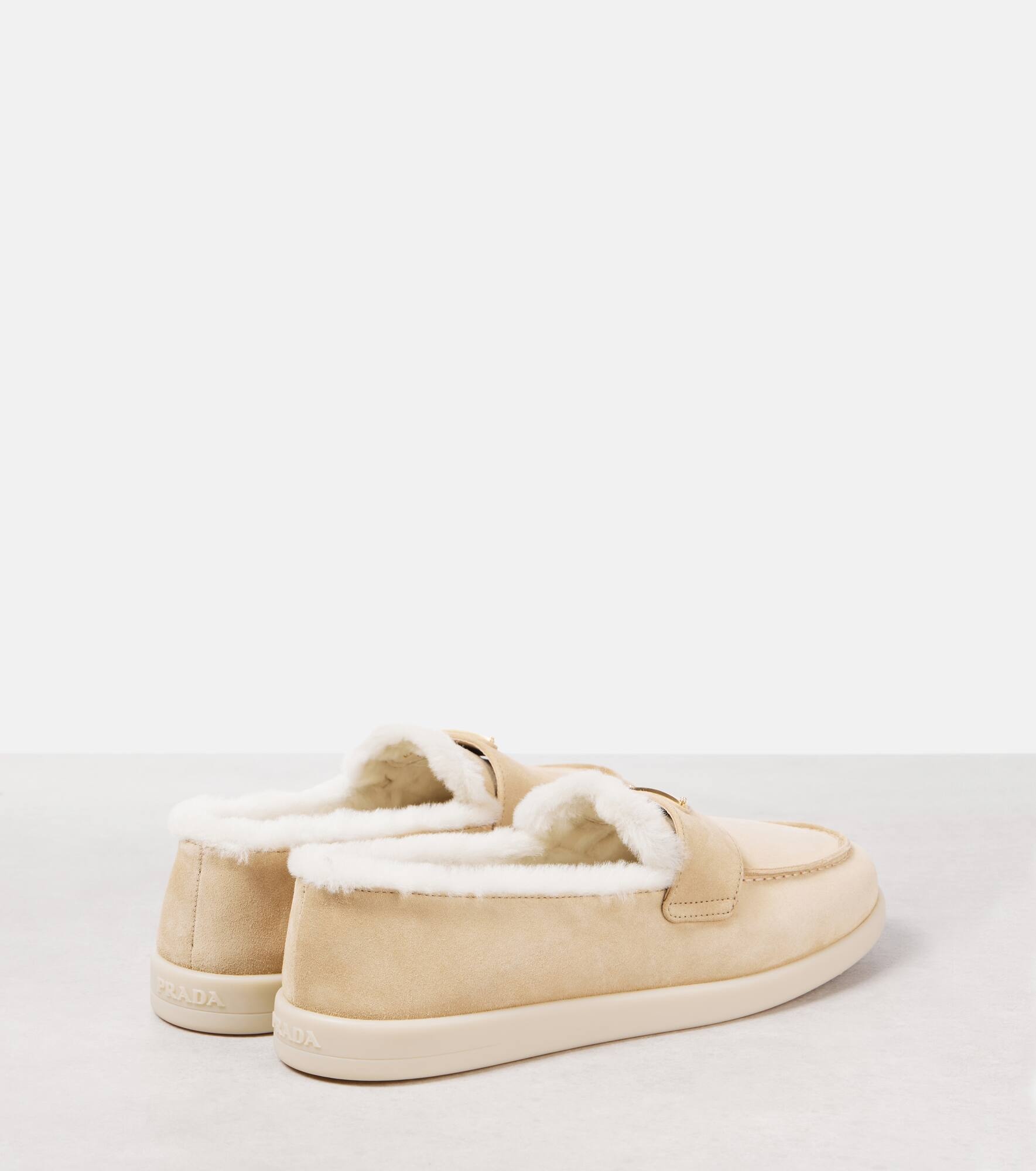 Shearling-lined suede loafers - 2
