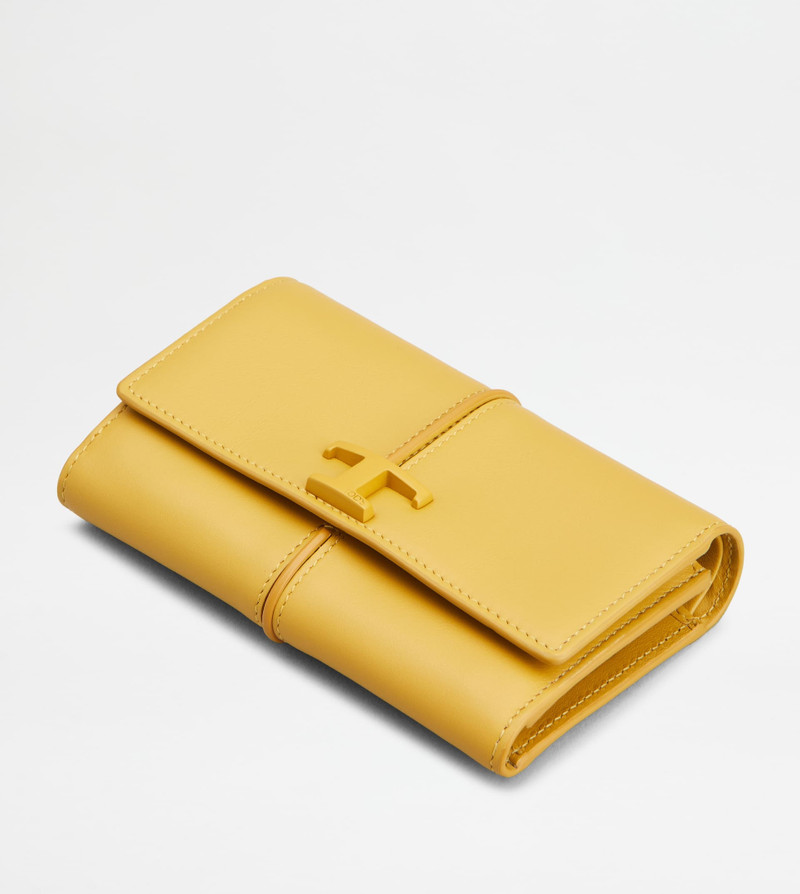 T TIMELESS WALLET IN LEATHER - YELLOW 4