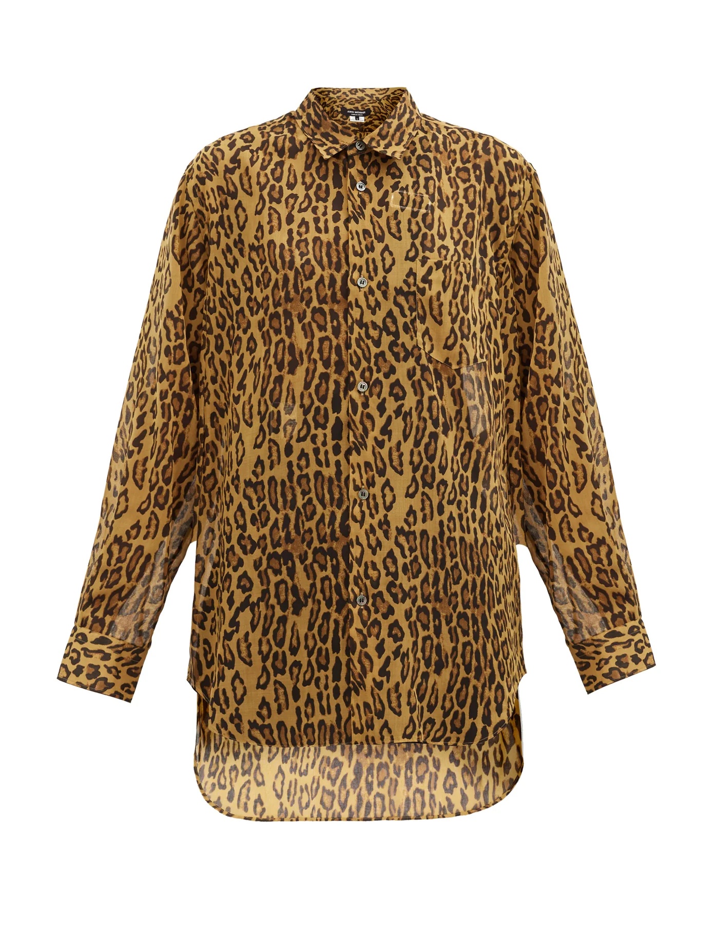 Leopard-print gauze shirt - 1