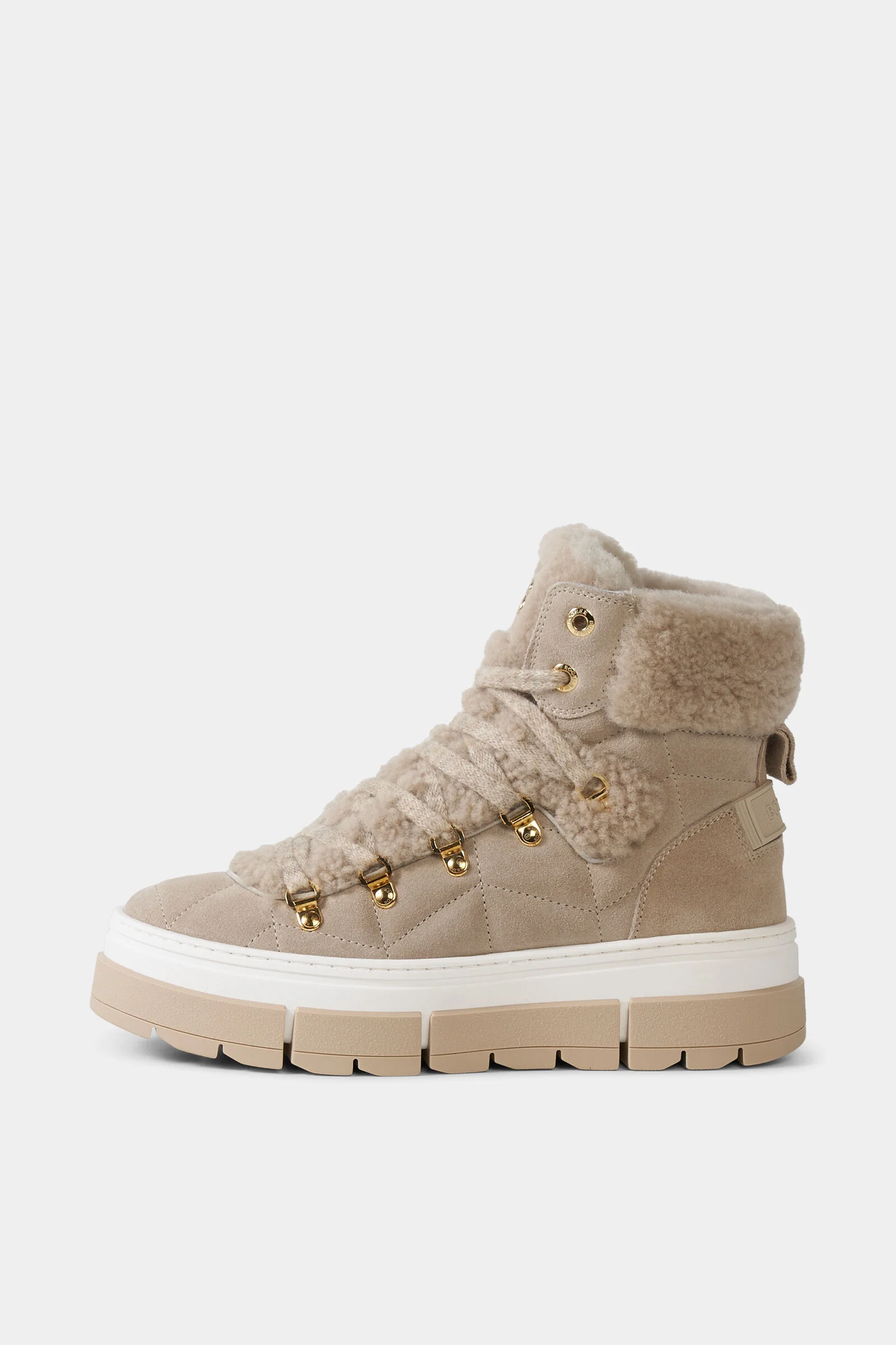 Lace-up boots from Vaduz with spikes in Beige - 1