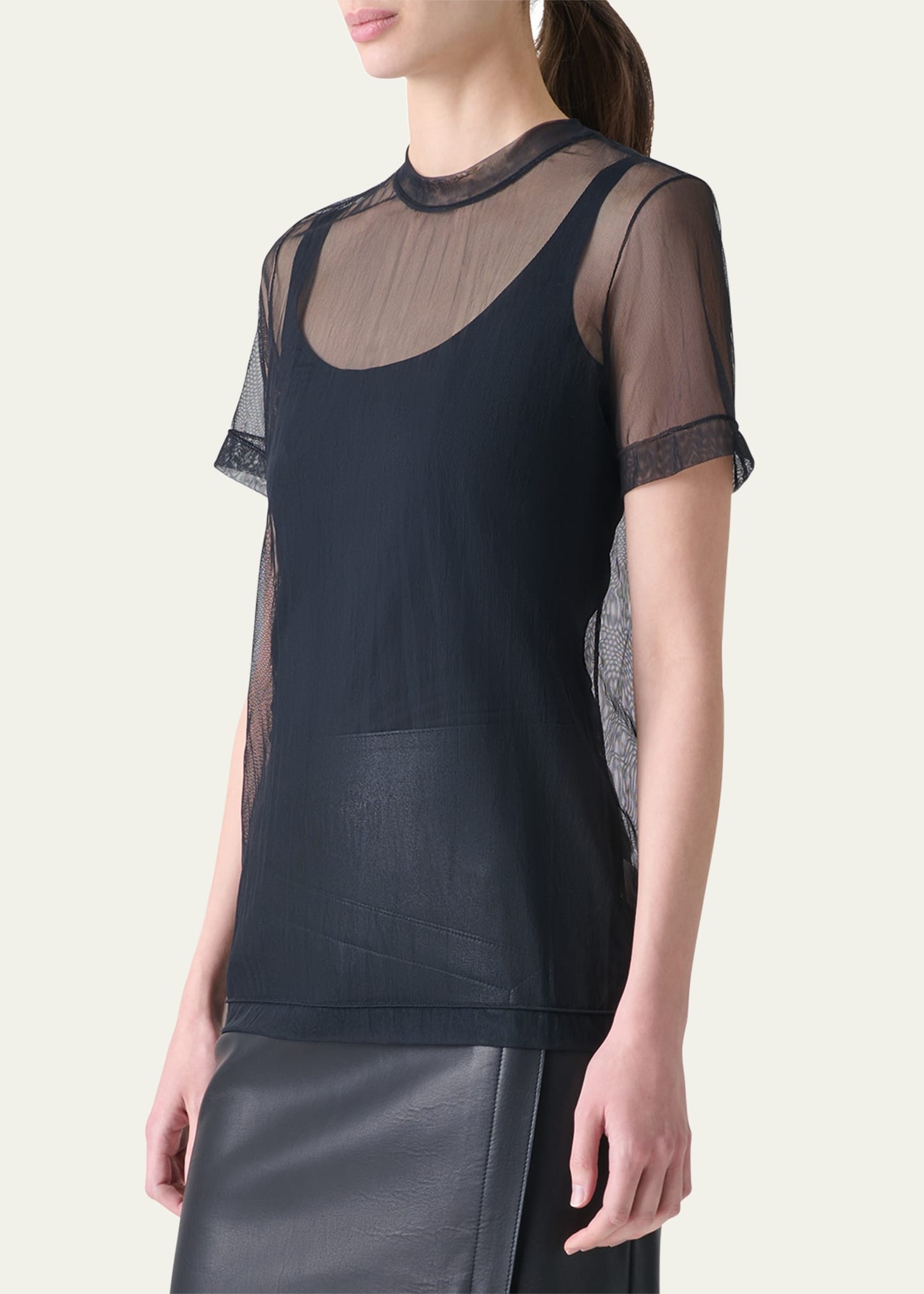 Techno Tulle Stretch T-Shirt - 4