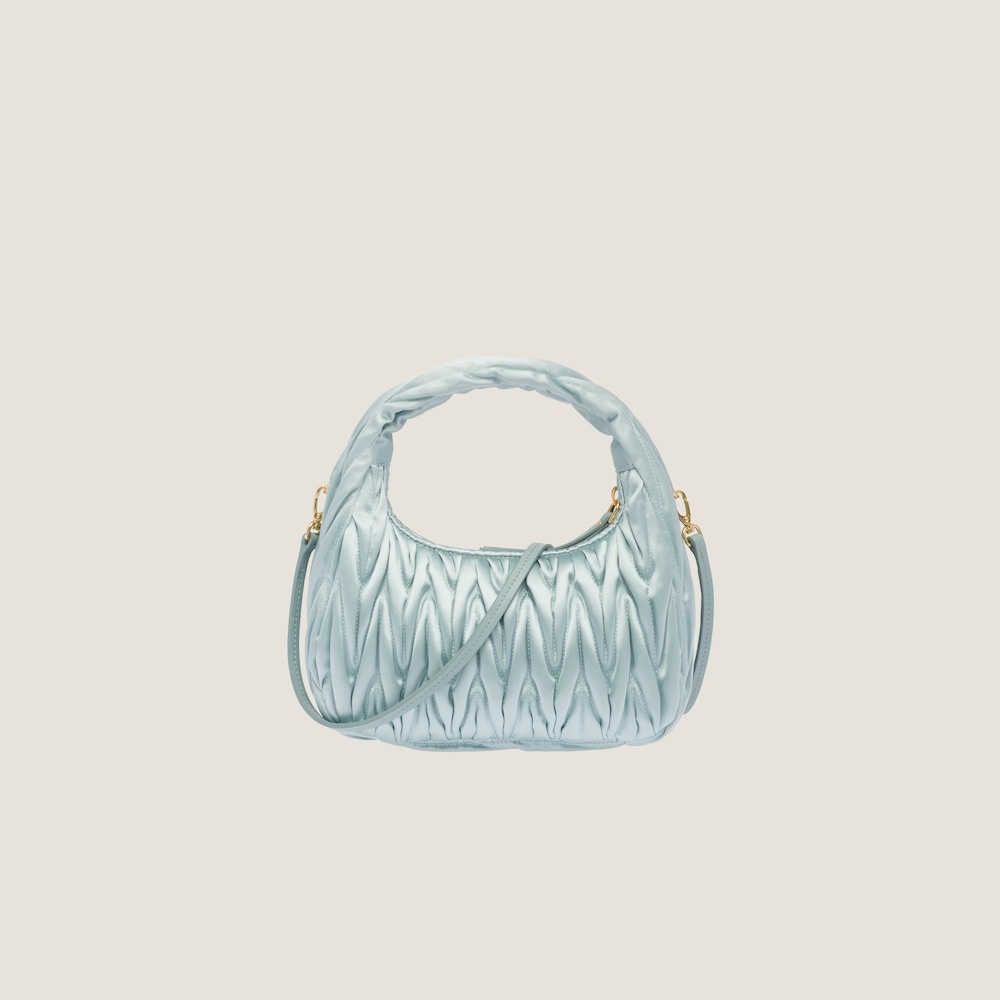 Wander matelassé satin mini hobo bag - 3