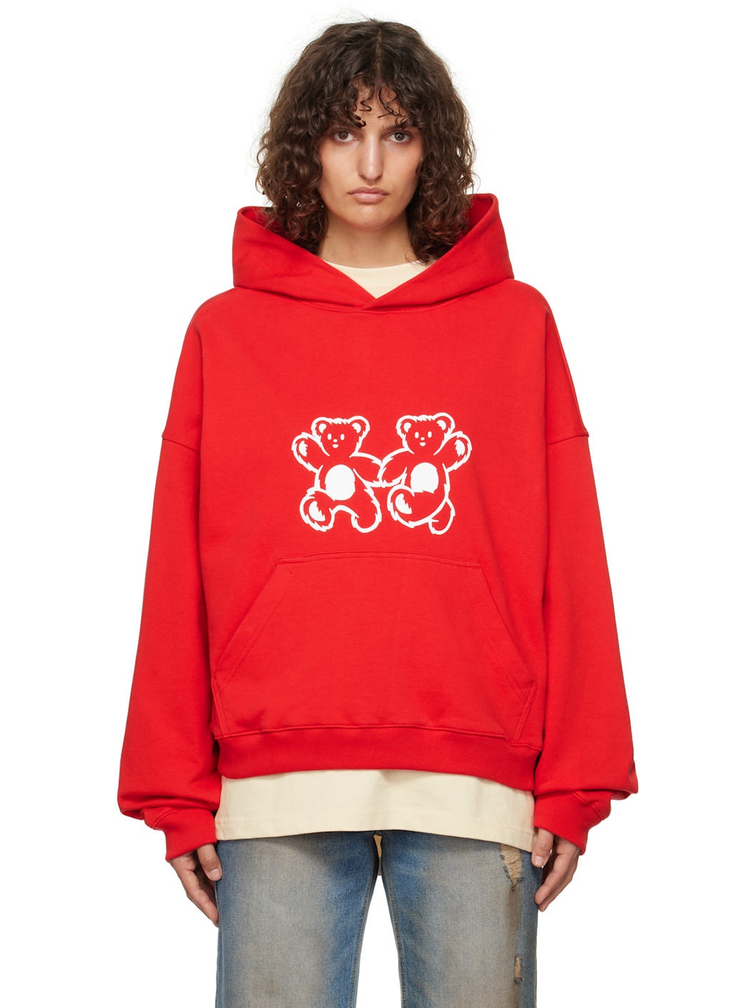 Red Teddy Twins Hoodie - 1