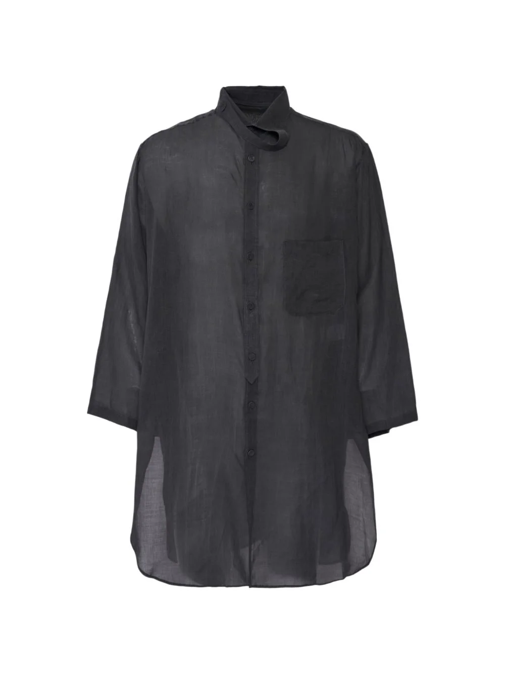 asymmetric-collar shirt - 1