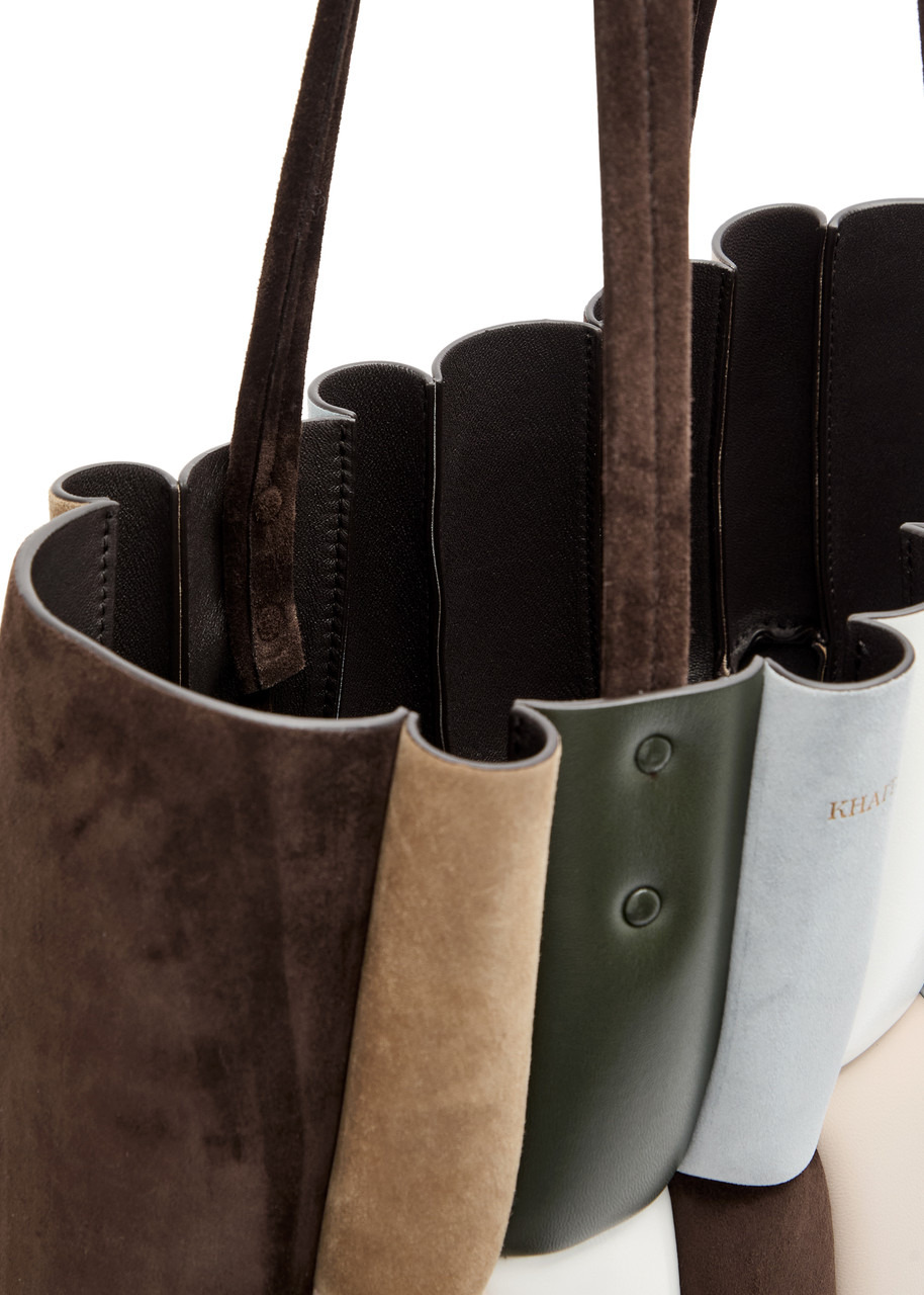 Khaite Zoe Patchwork Leather and Suede Tote bag - 4