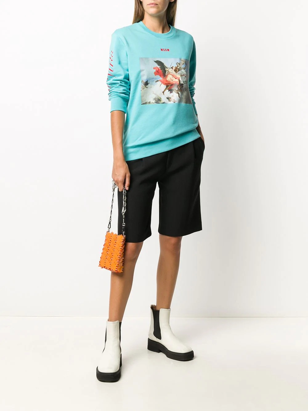 painting-print cotton sweatshirt - 2