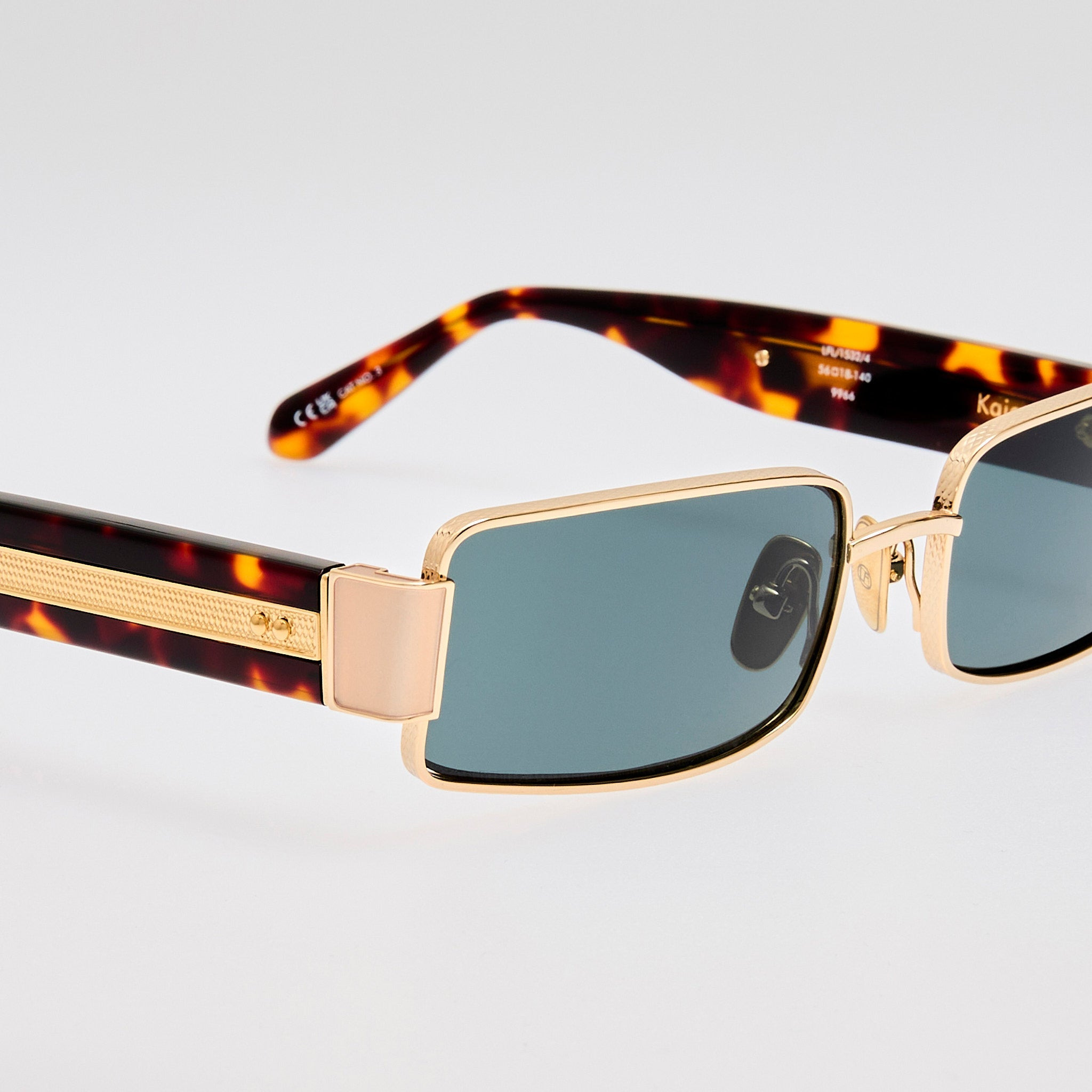 Kaia Sunglasses in Green and Gold - 5