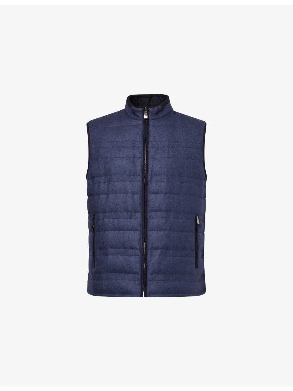 Quilted Reversible Silk and Wool-Blend Gilet - 1