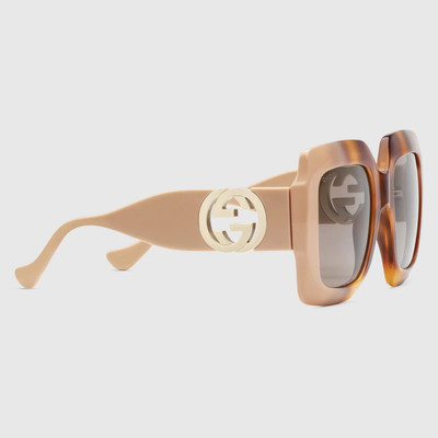 GUCCI Rectangular sunglasses with chain outlook