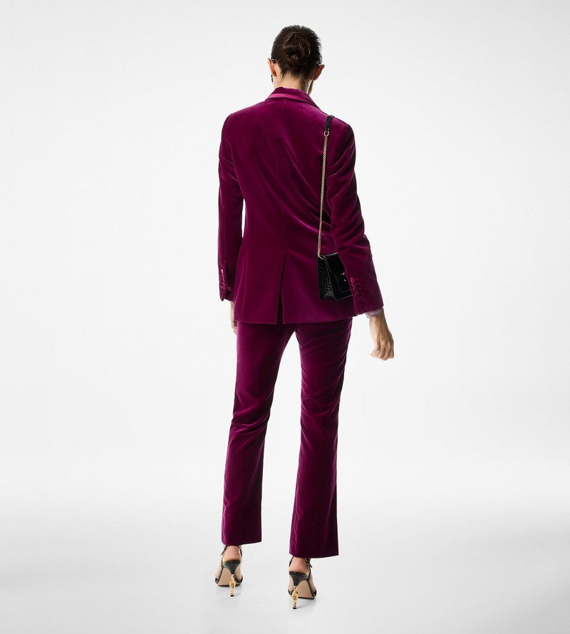 VELVET "WALLIS" TAILORED TUXEDO PANTS 4