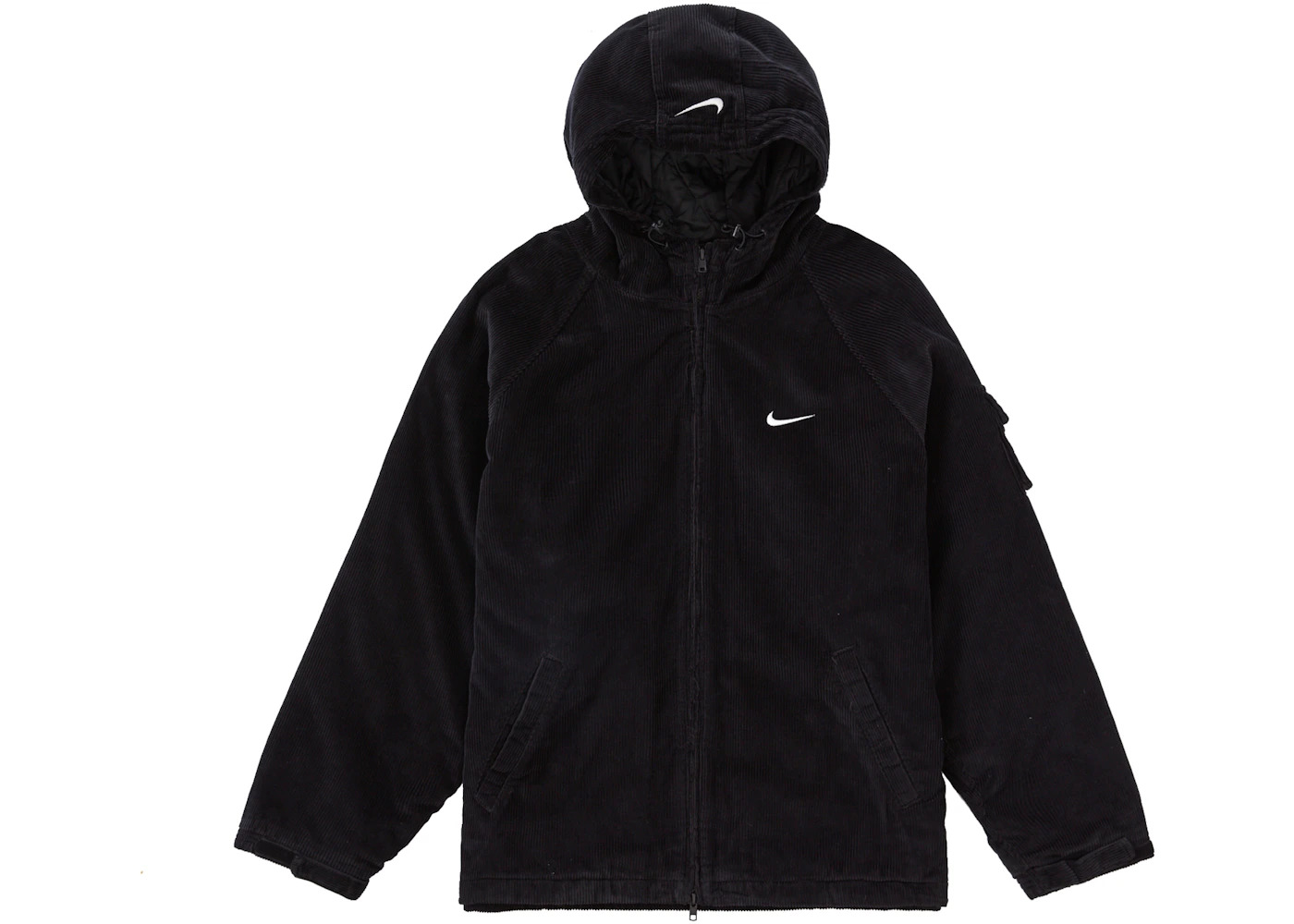 Supreme Nike Arc Corduroy Hooded Jacket Black - 3