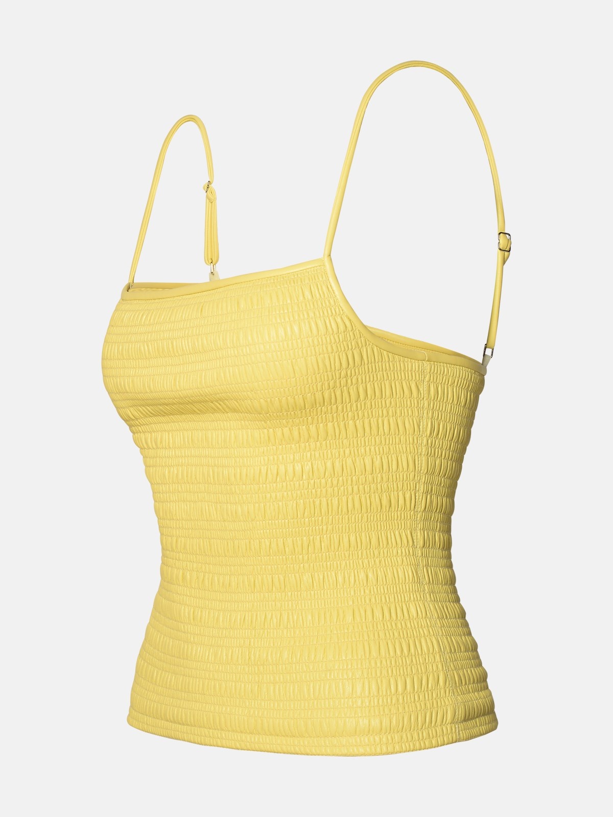 'ARENDA' TANK TOP IN LIME POLYURETHANE BLEND - 2