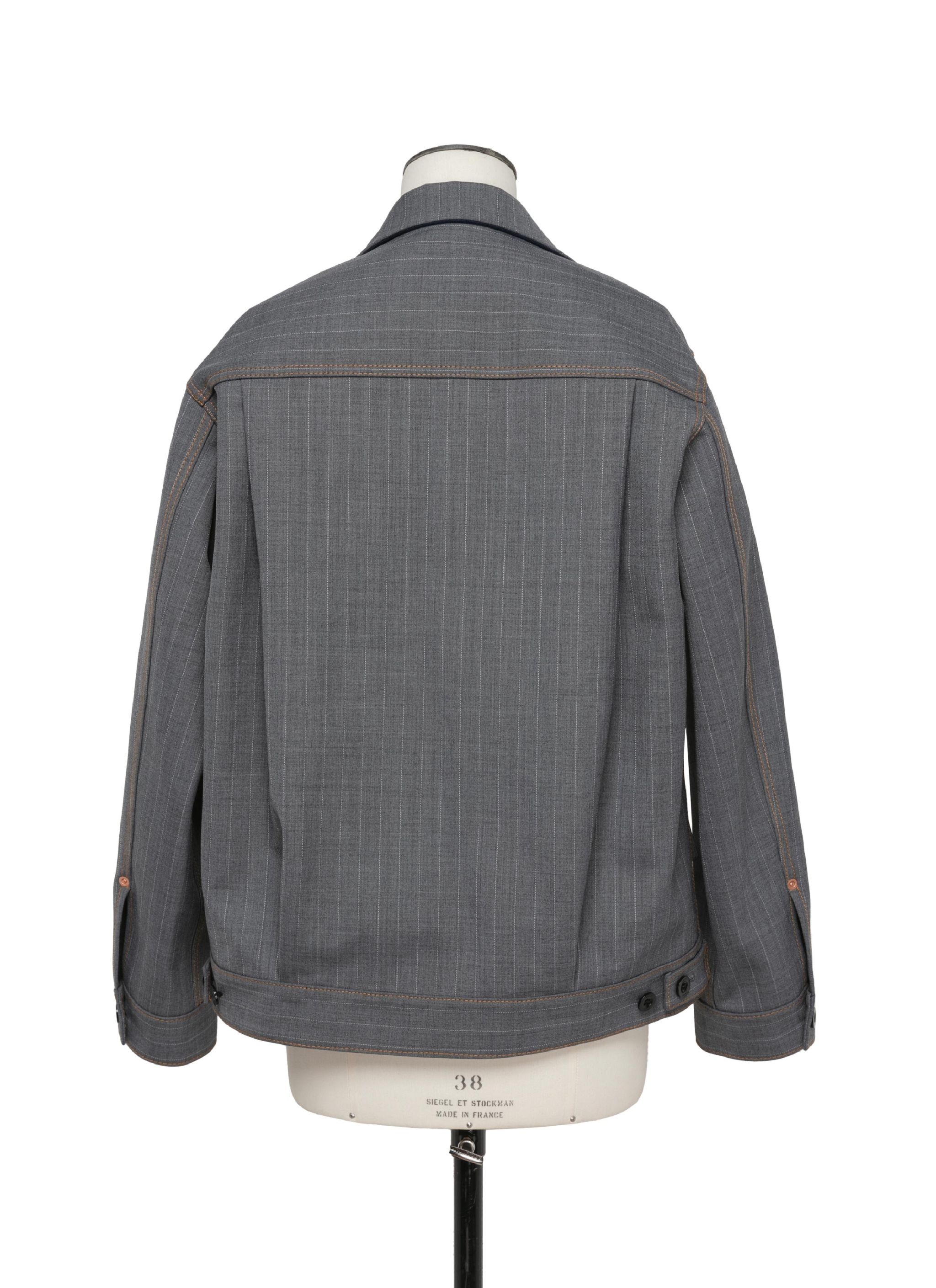Chalk Stripe Bonding Jacket - 4