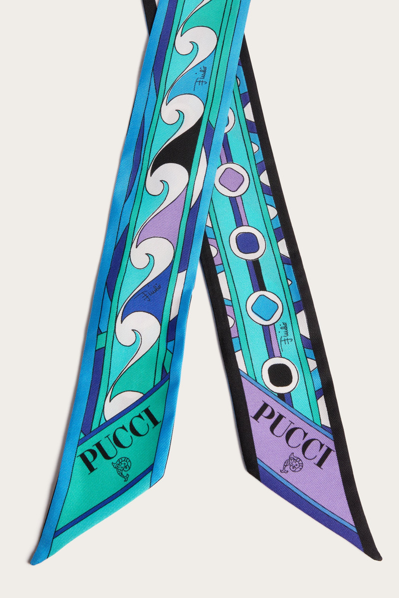 MIXED PRINT SILK TWILL SCARF 3