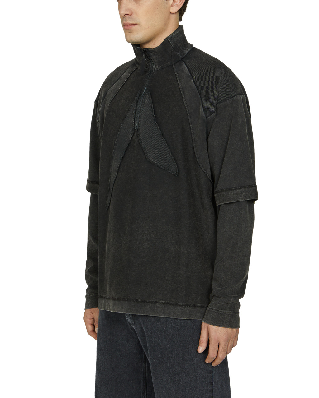 LOGO DOUBLE SLEEVE TEE WITH ZIP - 3