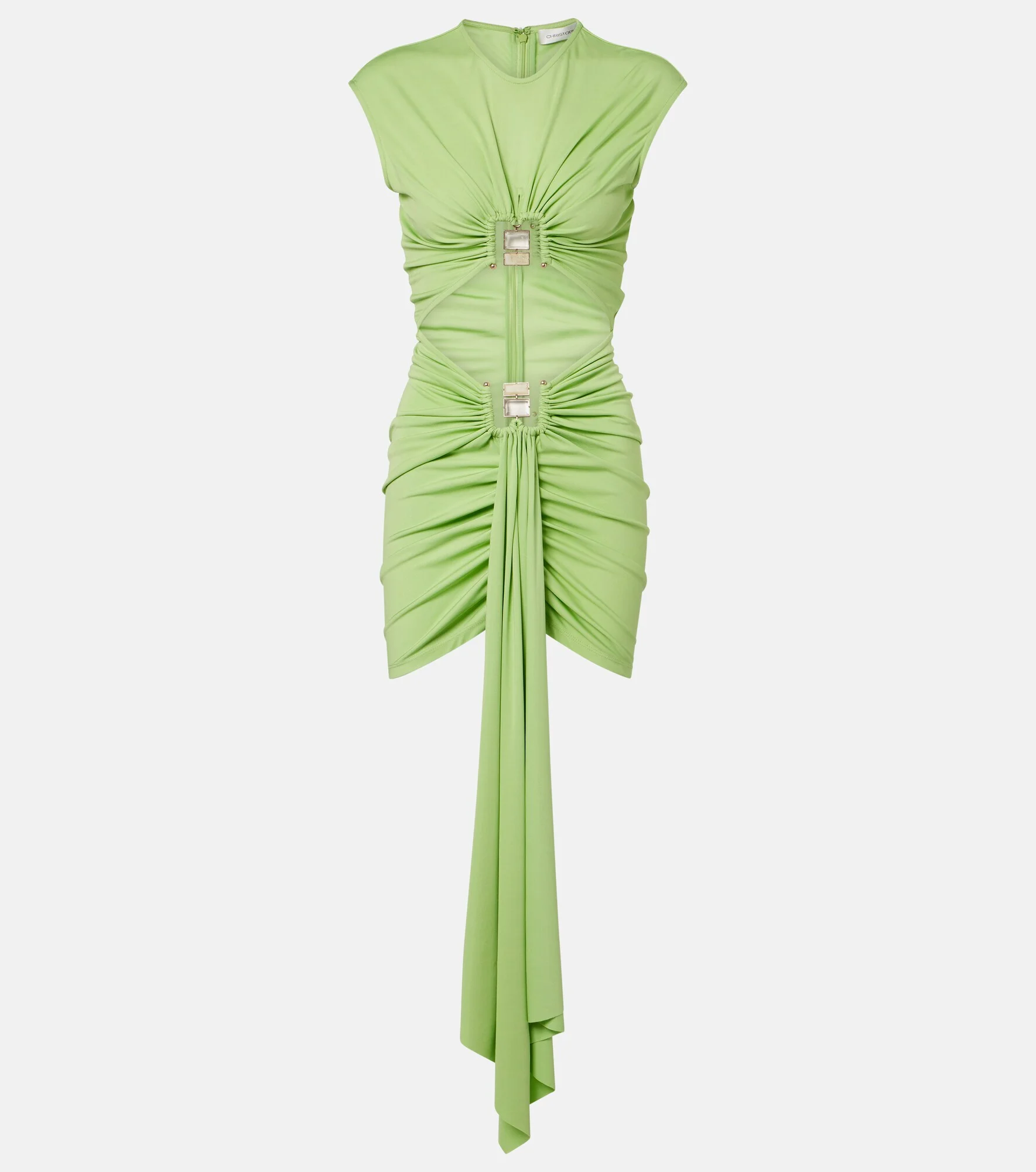 Bezel Quartz cutout jersey minidress - 1