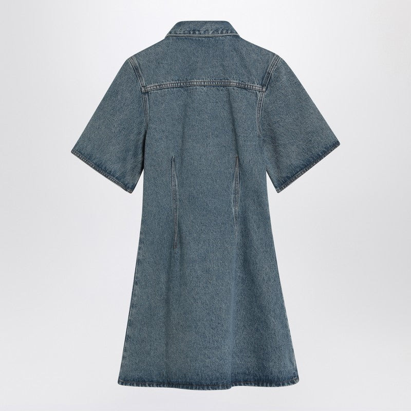 Ami Paris Mini Dress Ami De Coeur In Denim Women - 2