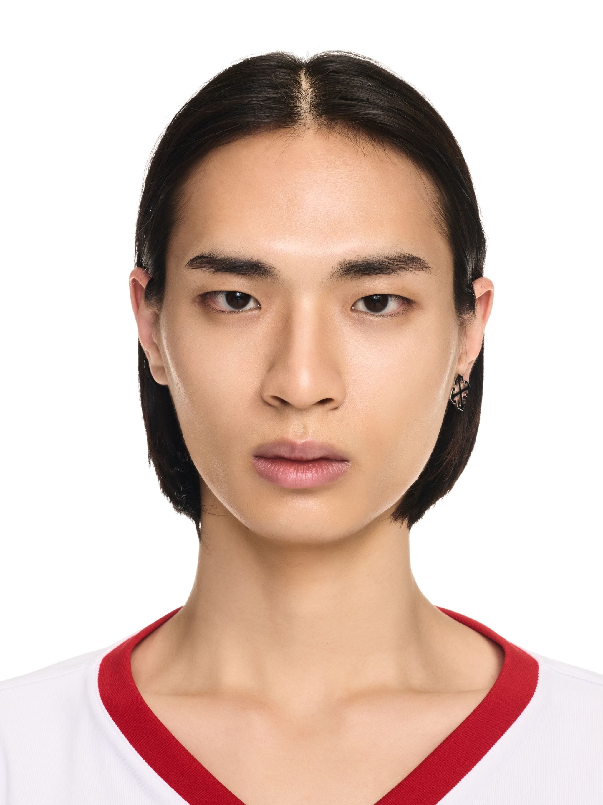 Black Enamel Arrow Mono Earring - 3