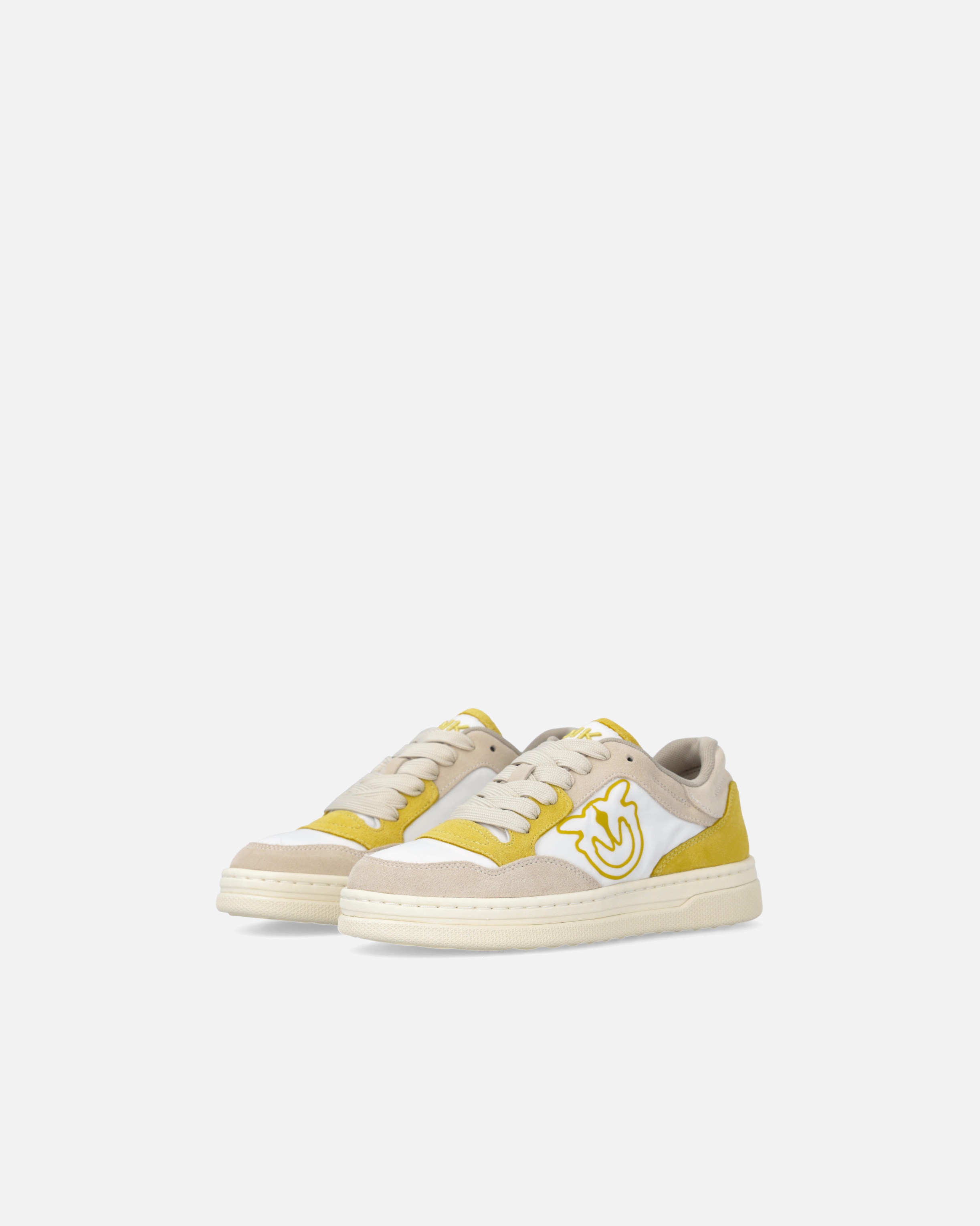 FLAT LEATHER SNEAKERS WITH CONTRASTING LOGO - 6