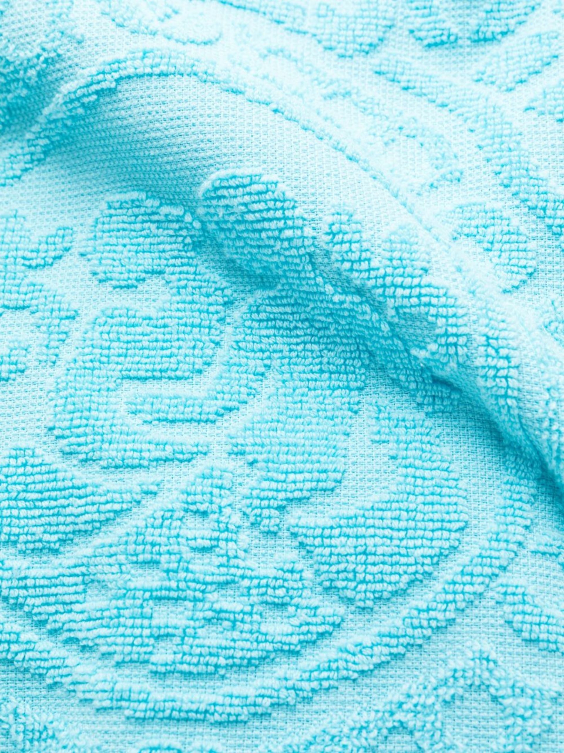 Blue Barocco Terry-Cloth Cotton Robe - 3