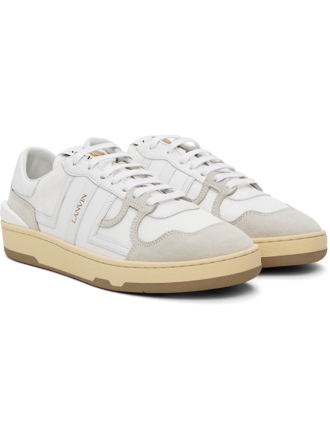 White Clay Mesh Sneakers - 4