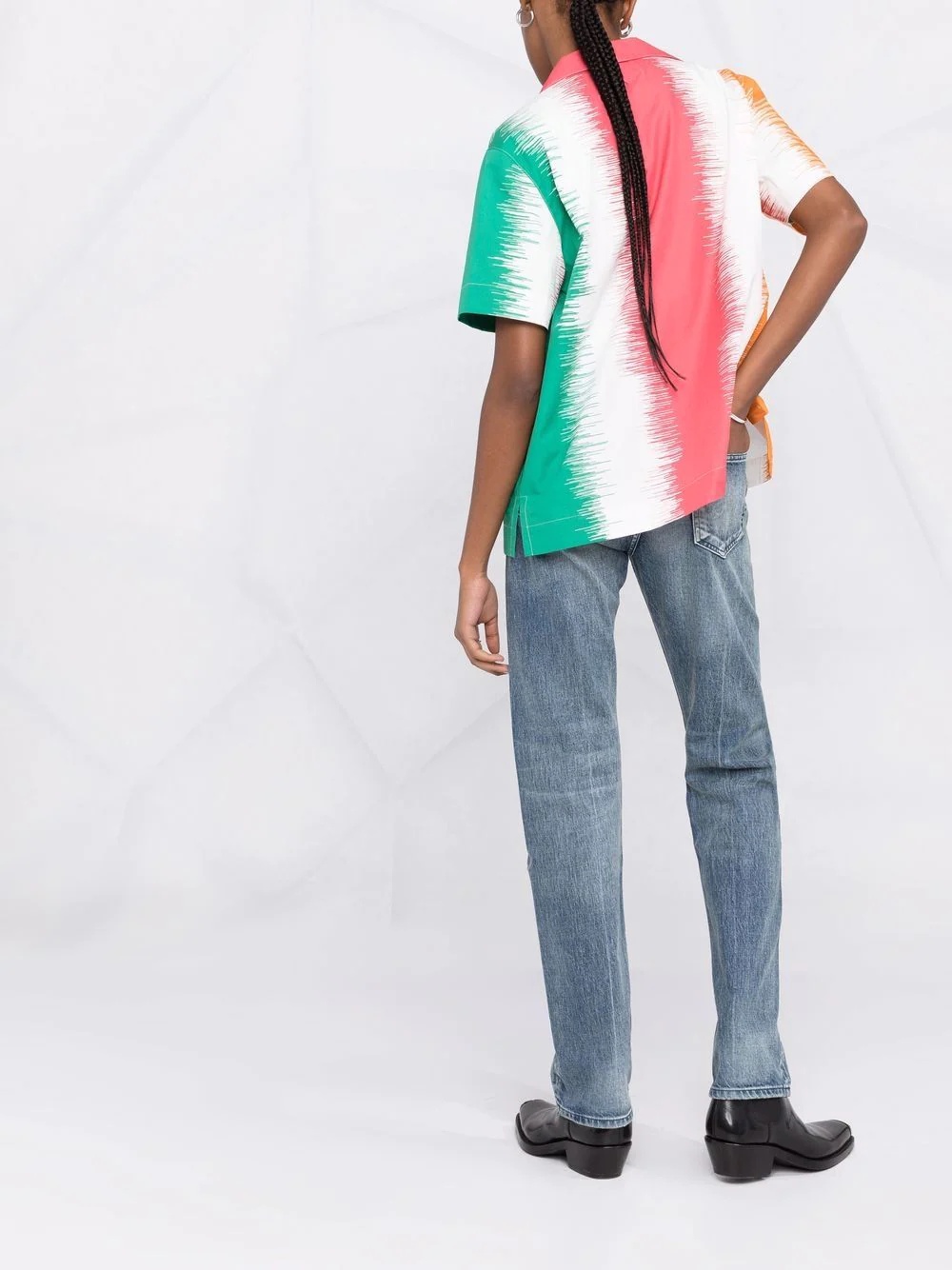 straight-leg washed jeans - 6