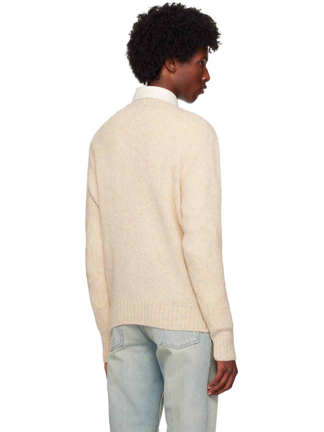 Beige Crewneck Sweater - 3