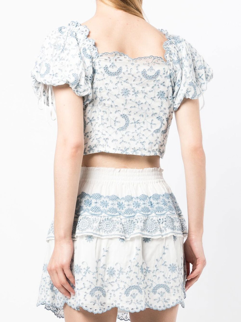 Melina broderie-anglaise crop top 4