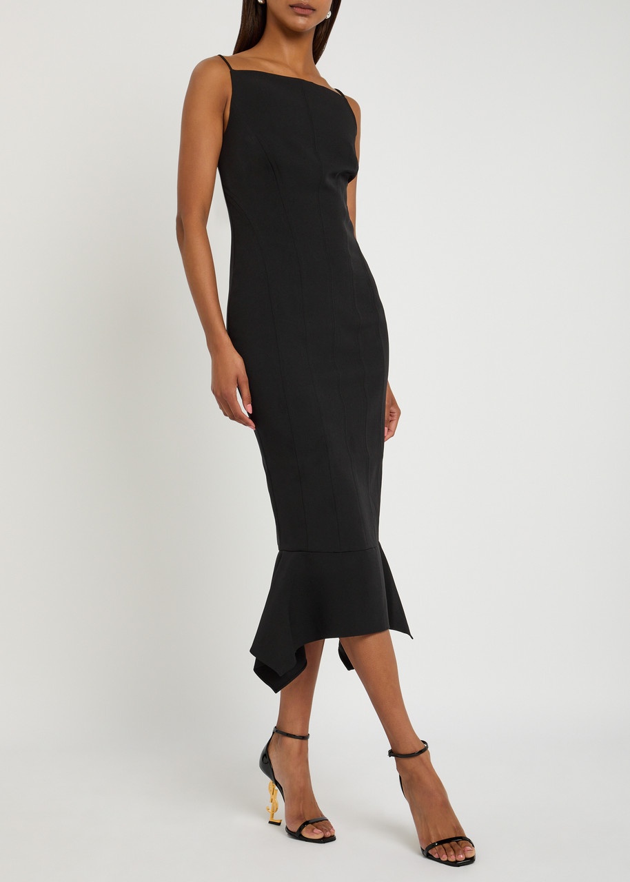 Roland Mouret Fishtail Hem Stretch-crepe Midi Dress - 4
