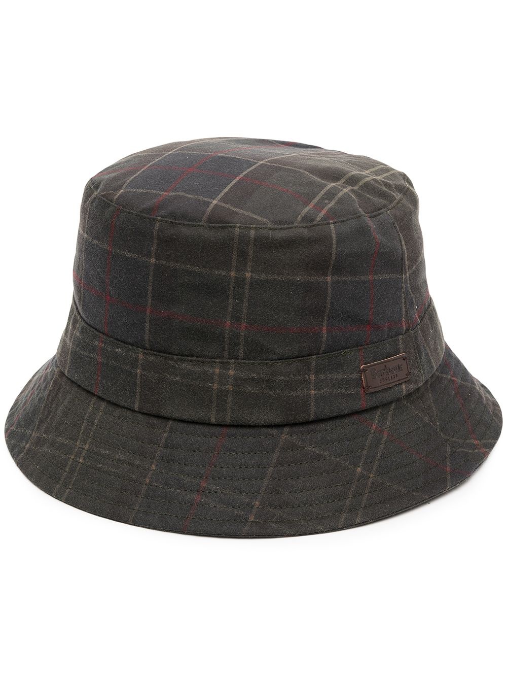 tartan-print bucket hat - 1