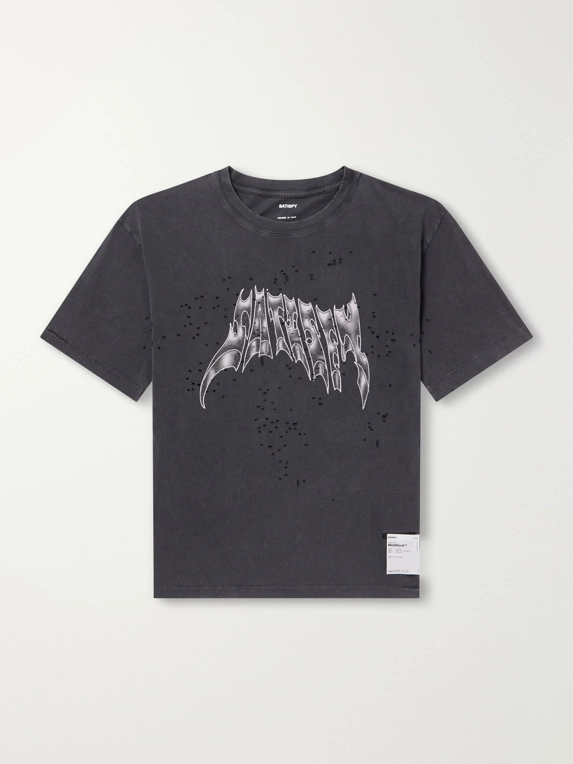 Logo-Print Distressed MothTech™ Cotton-Jersey T-Shirt - 1