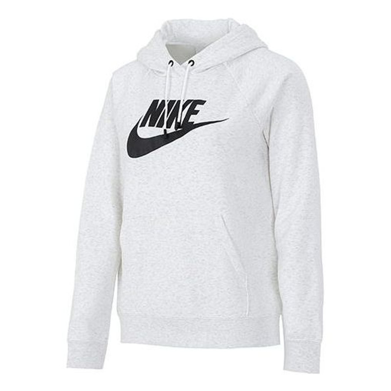 (WMNS) AS W Nike Sportswear ESSNTL FLC GX Hoodie BIRCH HEATHER BV4127-051 - 1