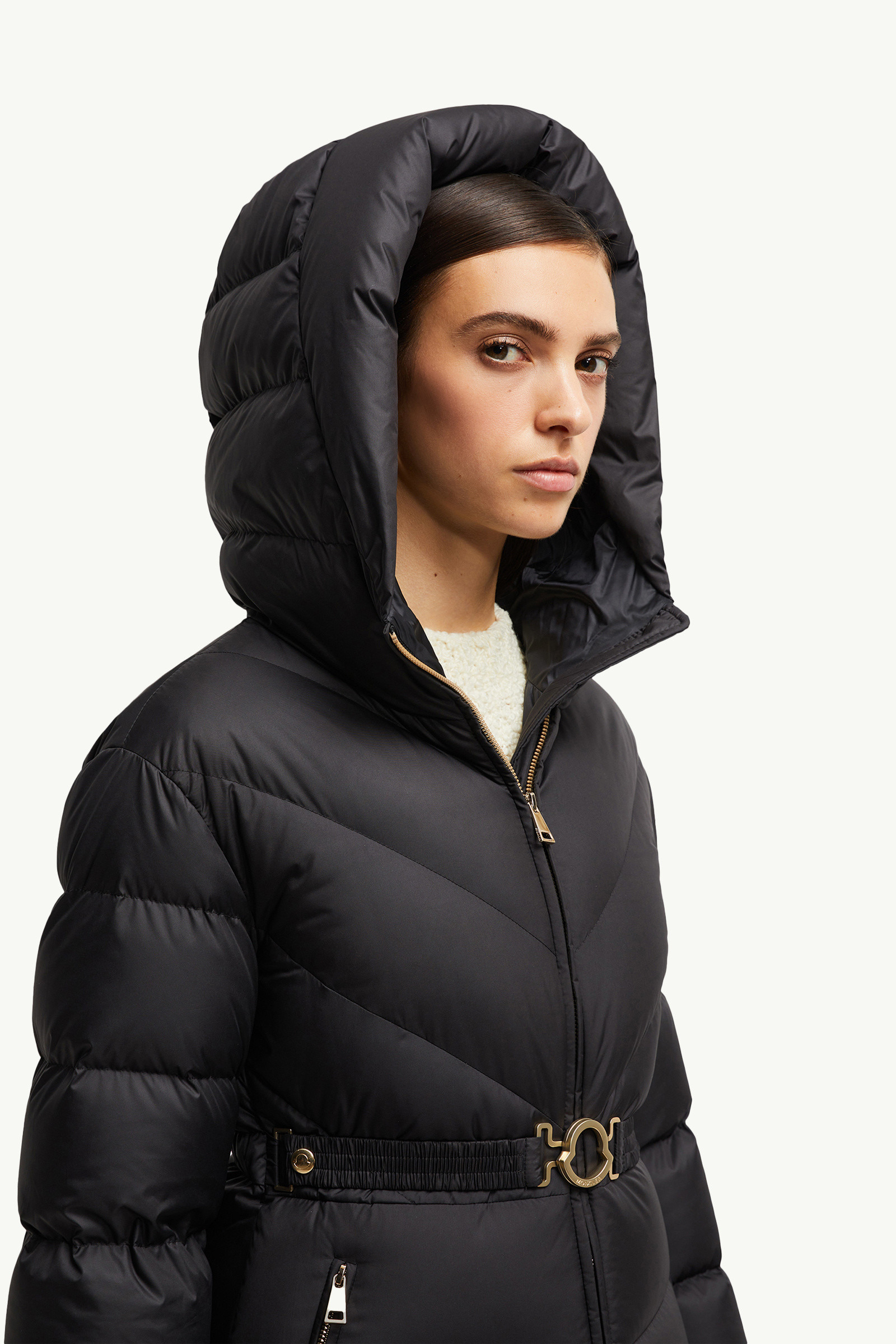 Brosse Diagonal-Quilted Hooded Short Down Jacket - 7