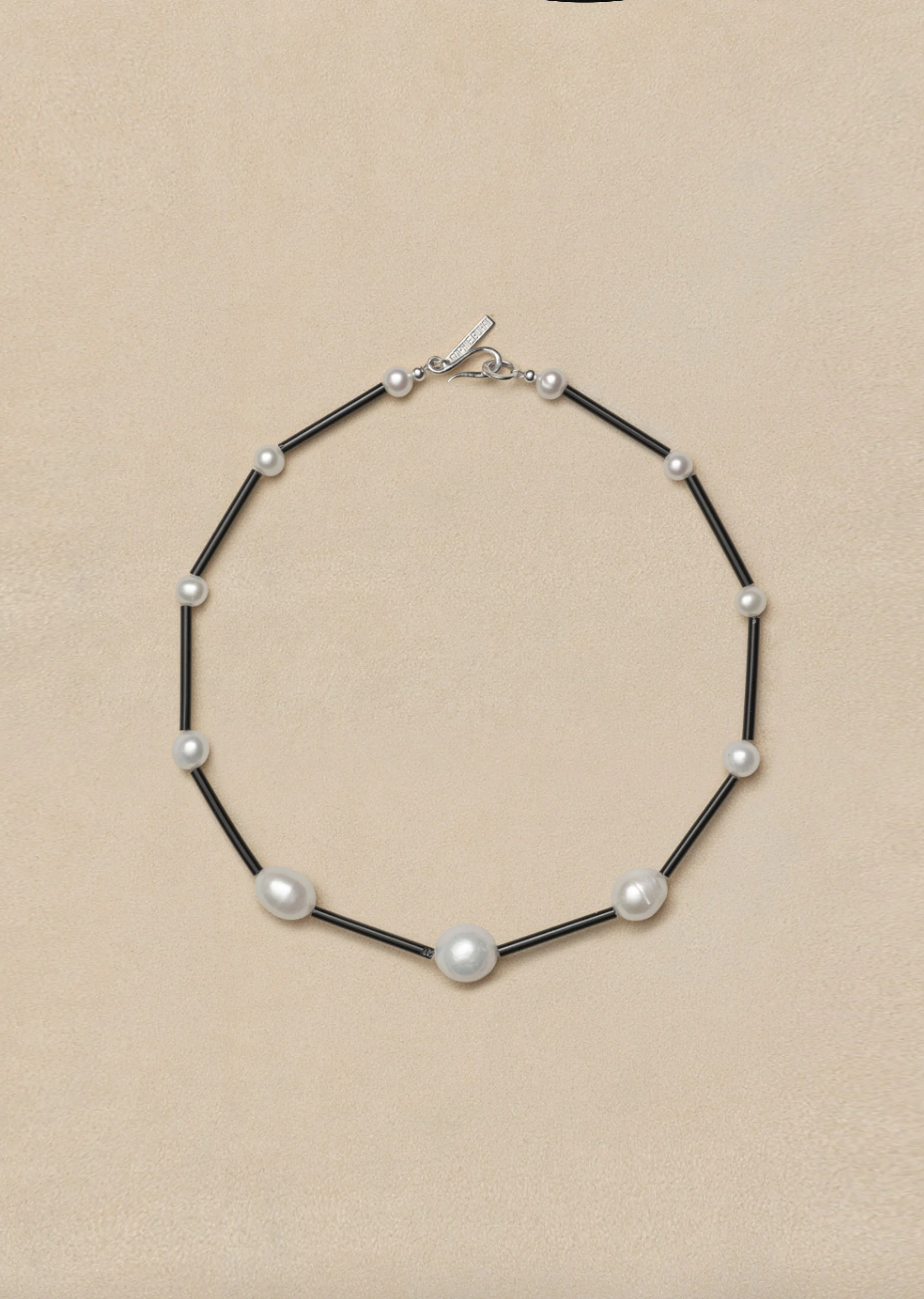 Osiris Pearl Silk Necklace, 14 - 1