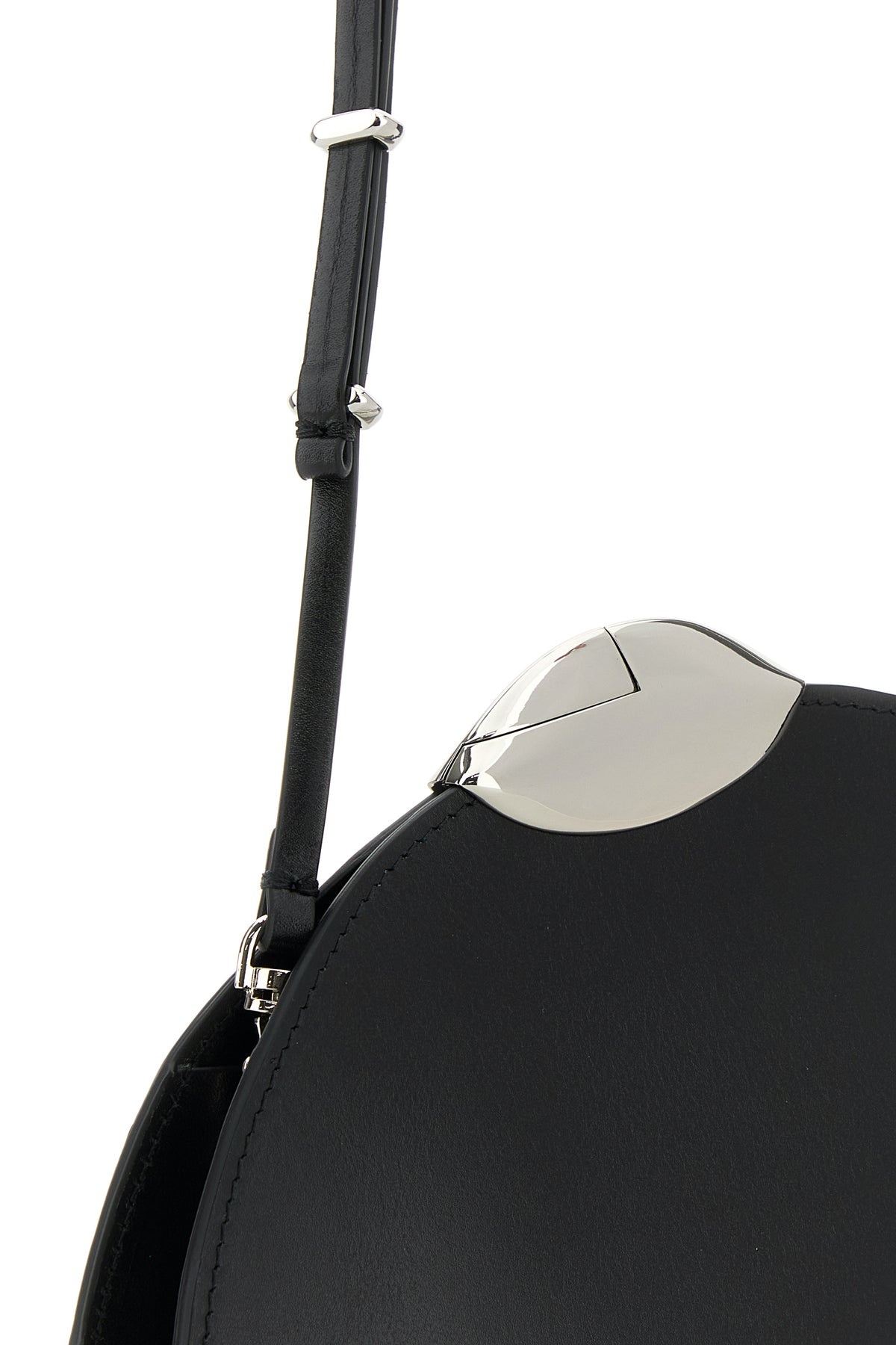 Black leather Belle De Jour clutch - 4