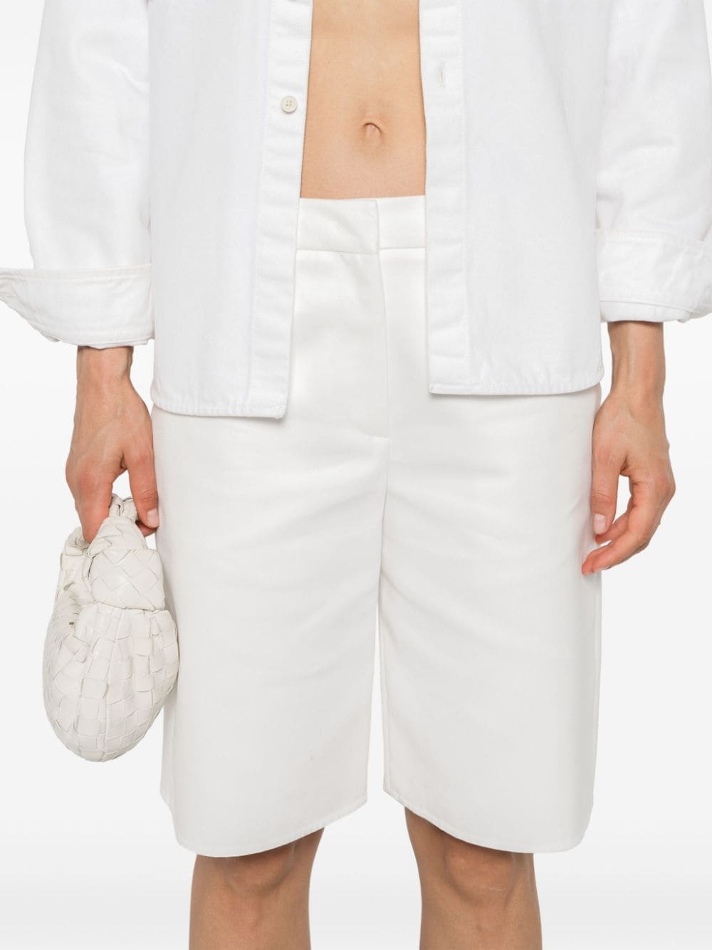 twill knee-lenght shorts - 5
