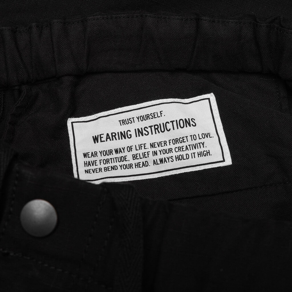 RIPSTOP PARACHUTE TROUSERS - BLACK - 3