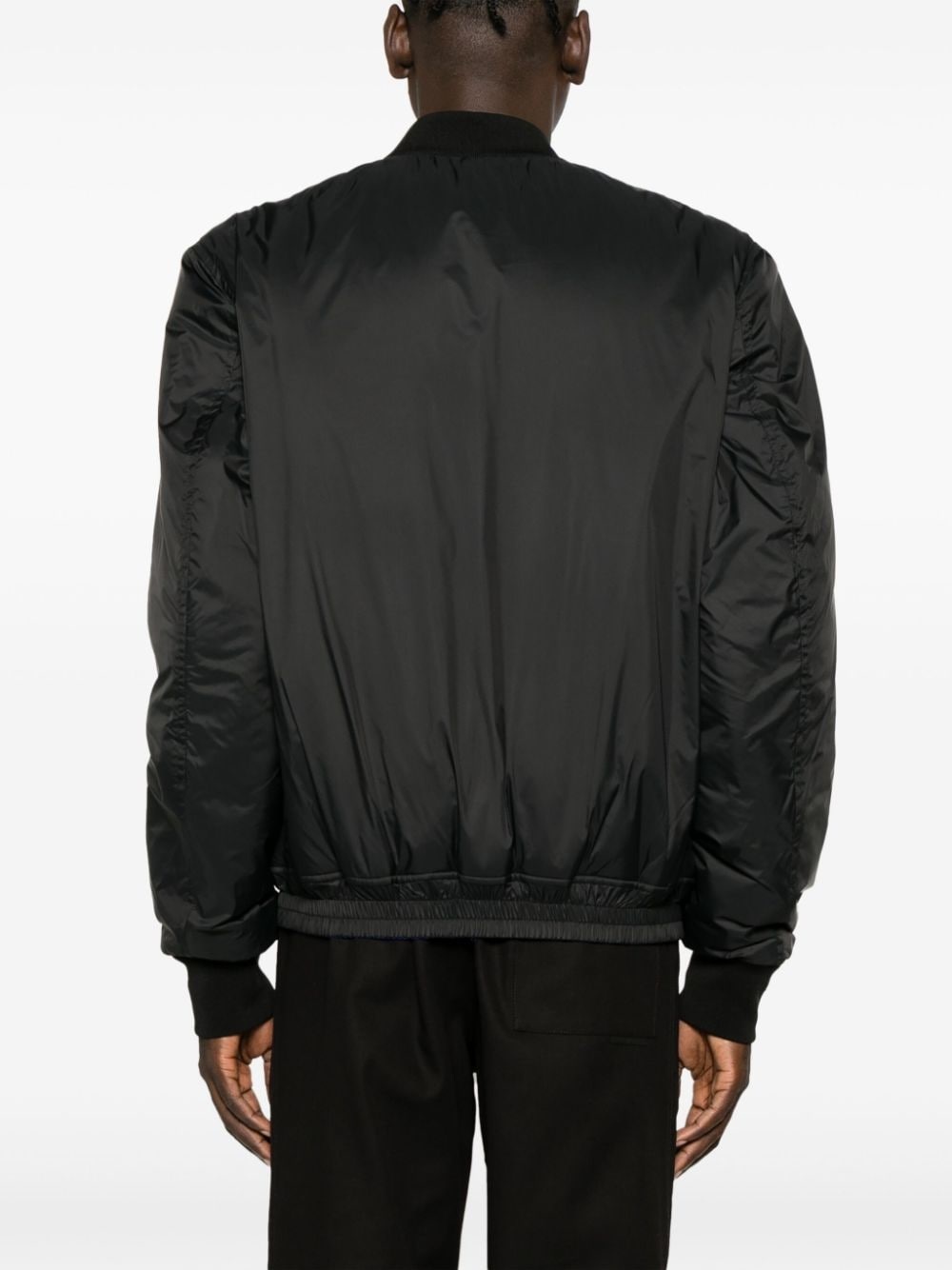 logo-print reversible bomber jacket - 4