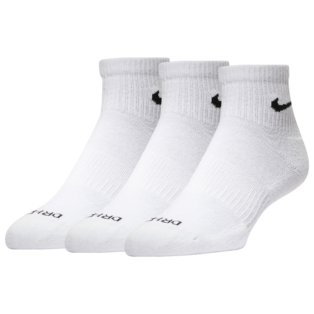 Nike Mens Nike 3 Pack Dri-FIT Plus Quarter Socks - 1