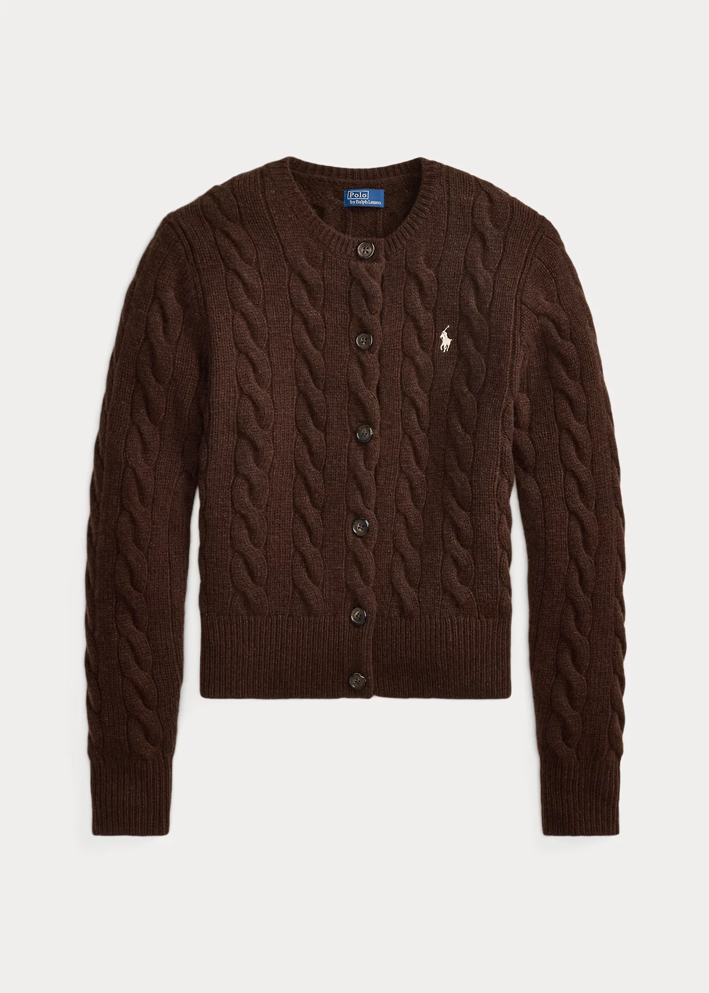 Cable-Knit Wool-Cashmere Cardigan - 1
