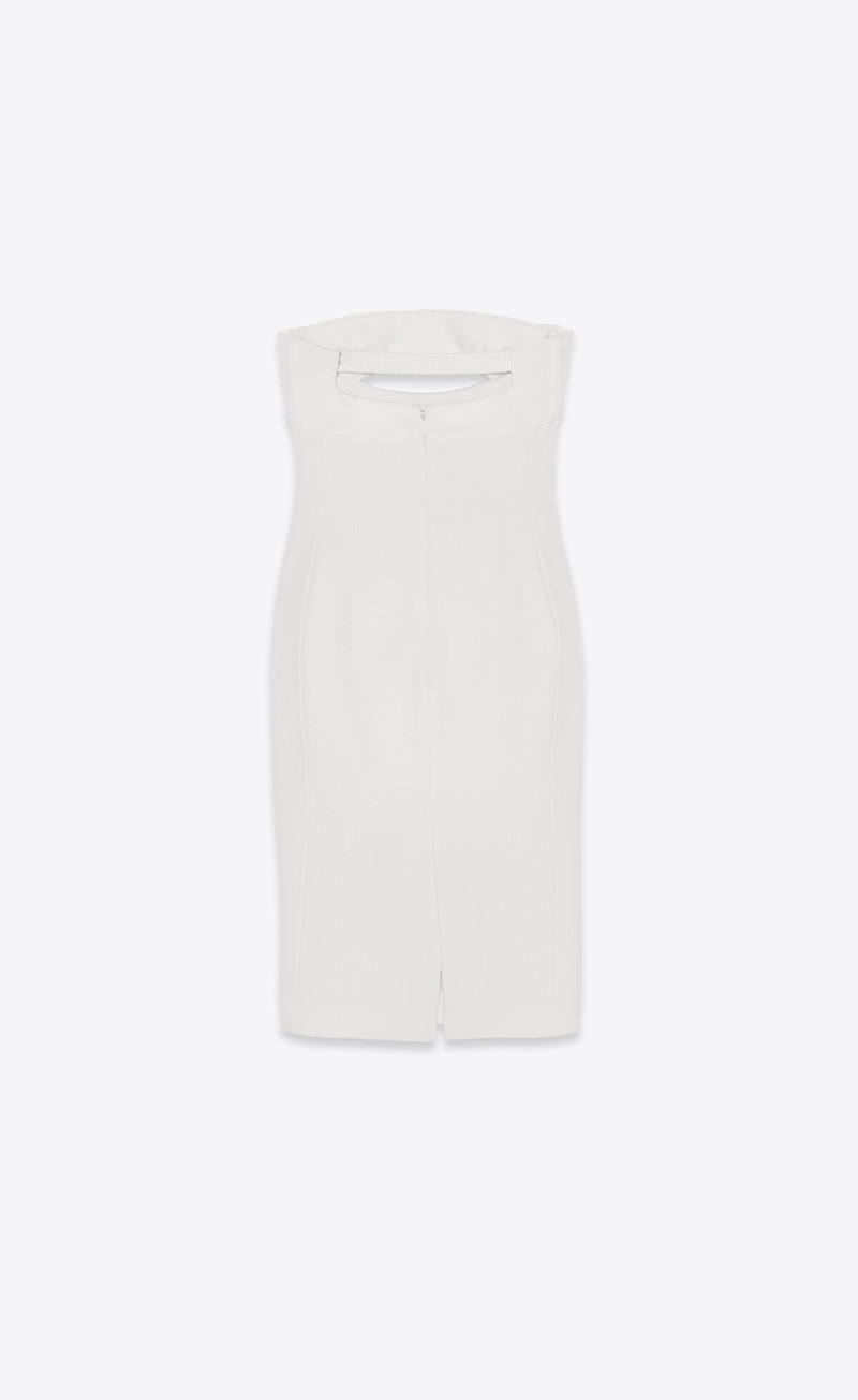 SAINT LAURENT cut-out midi dress in satin crepe outlook
