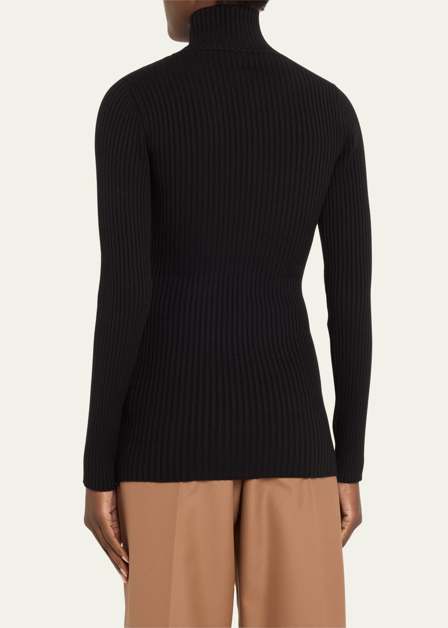 Ribbed Wool Turtleneck - 3
