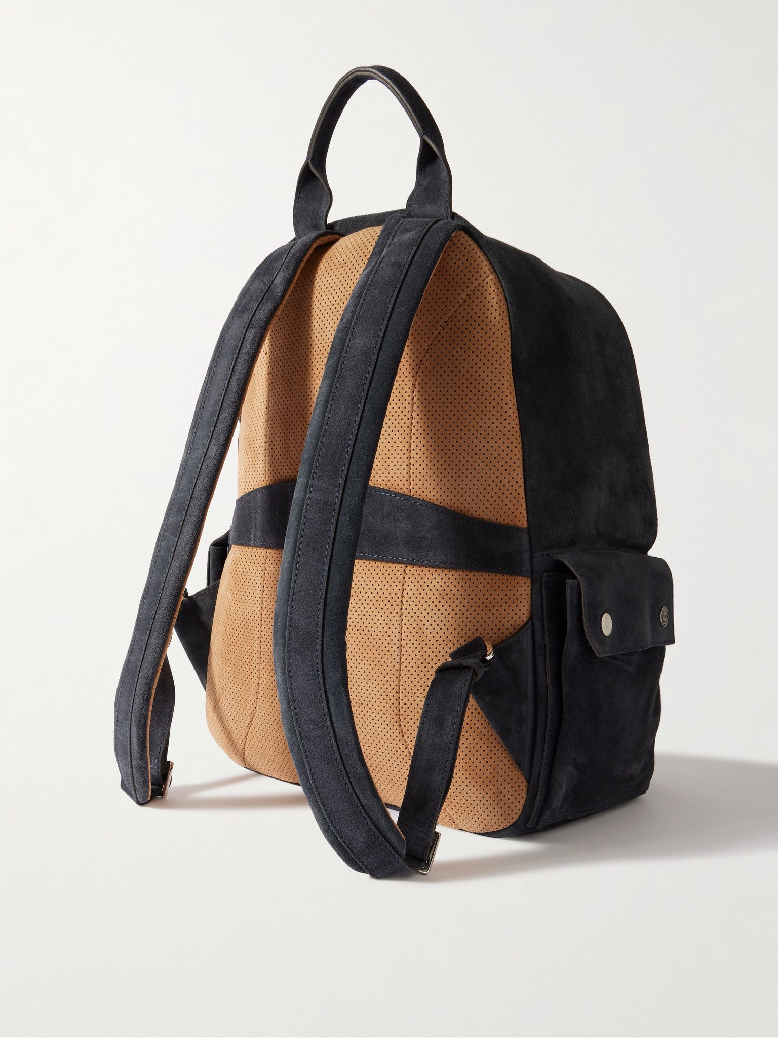 Suede Backpack Blue - 3