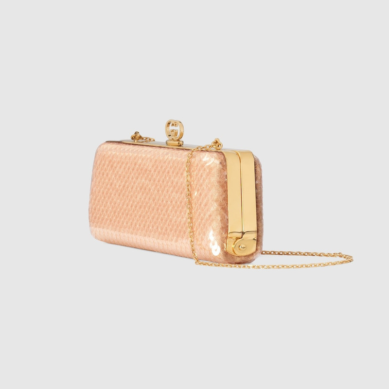 GUCCI Broadway small sequin moiré evening bag outlook