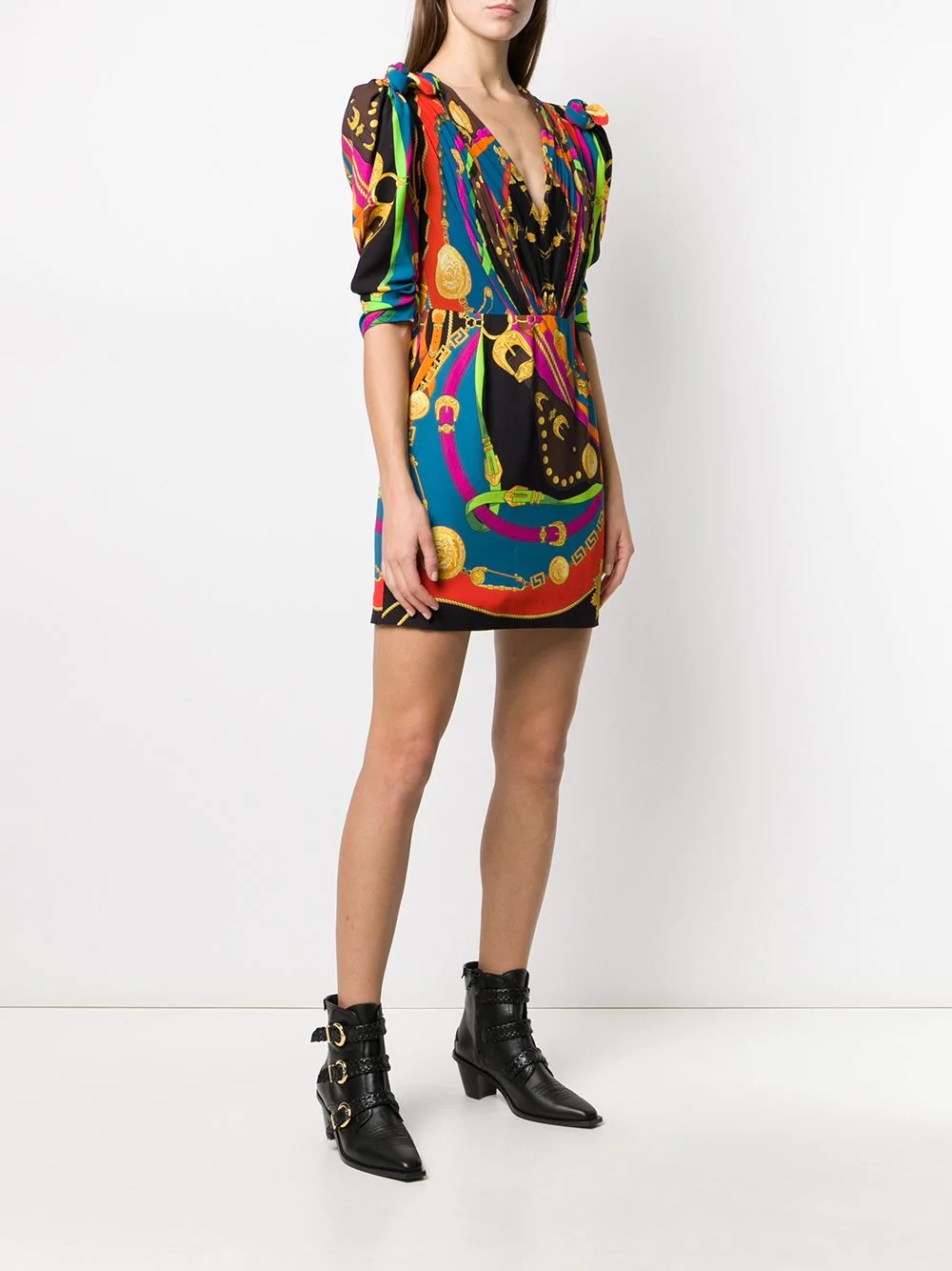 Barocco Rodeo print mini dress - 3