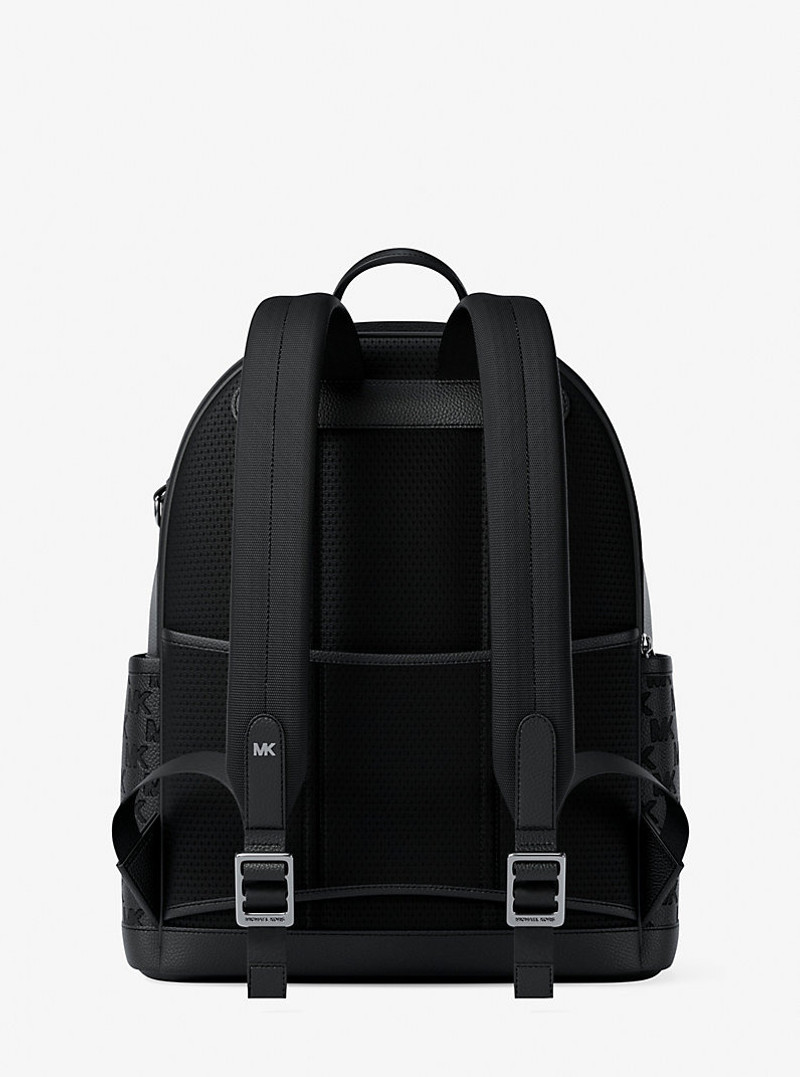 Jet Set Medium Logo Debossed Pebbled Leather Backpack 5