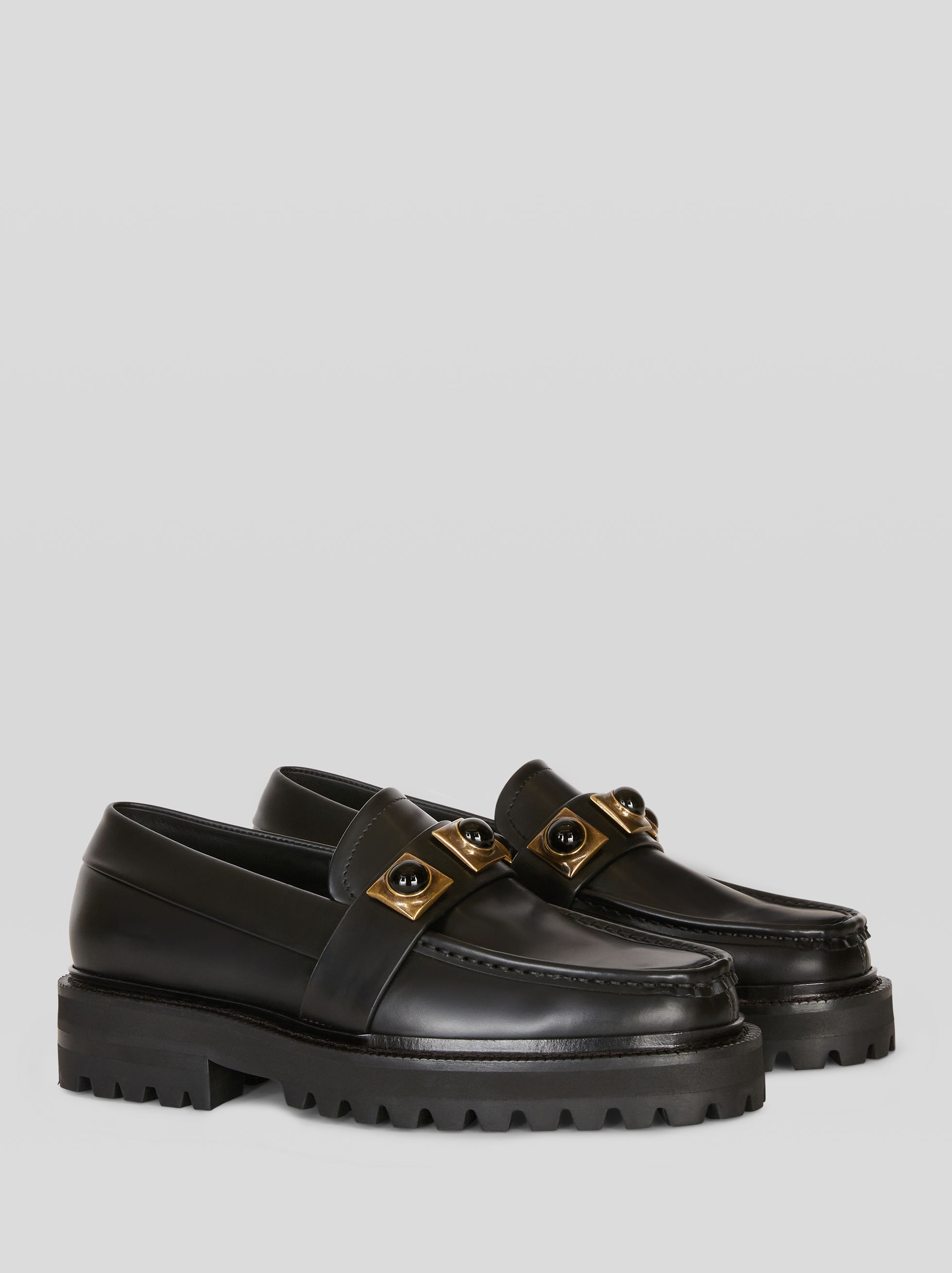 CROWN ME LEATHER MOCCASINS - 3