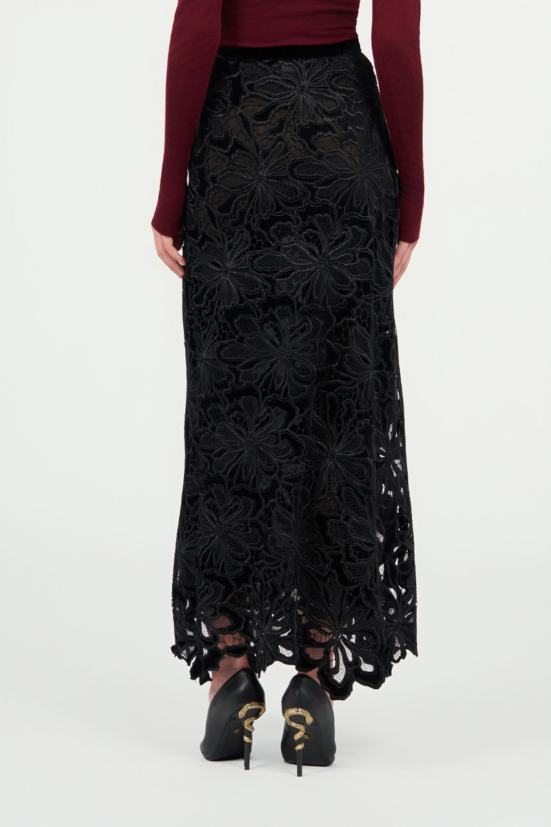 Long Floral Lace Skirt 4