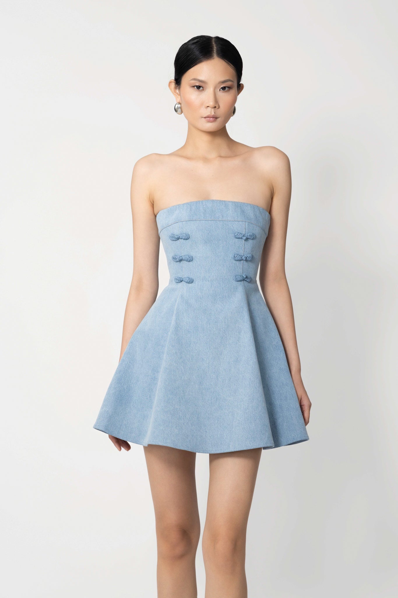 TAI DENIM MINI DRESS - 3