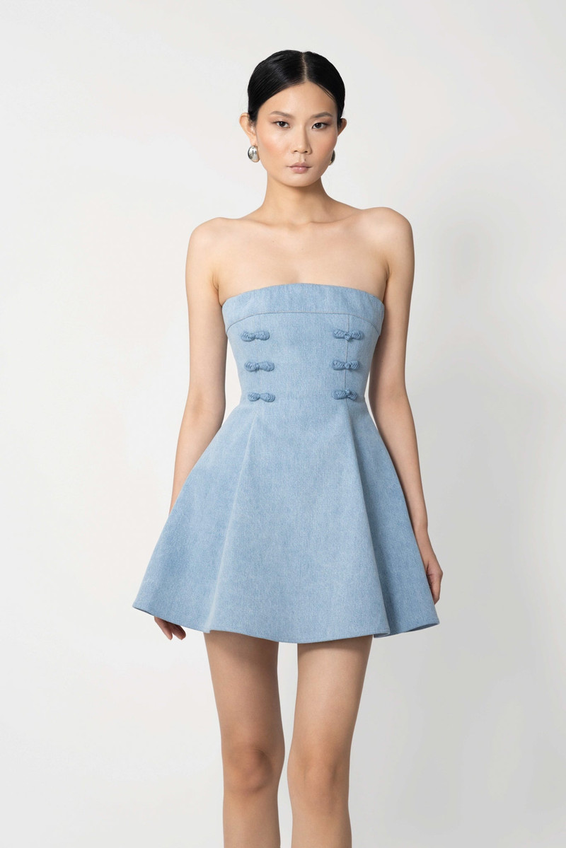 SAU LEE TAI DENIM MINI DRESS outlook